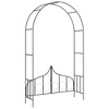vidaXL Garden Arch Black Powder-coated iron Large Sturdy Garden Arch - 4 of 4