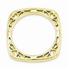 Black Bow Jewelry 2.25mm Stackable 14K Yellow Gold Plated Silver Square Side Scroll Band - 2 of 4