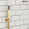 CASAINC Dual Heads 12 Inch Ceiling Mounted Square Shower Head Shower System with Handheld Shower Digital Display Shower - 4 of 4