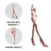 LECHERY Women's Lustrous Silky Shiny Sheer Suspender High-Waisted No Waistband Nylons Pantyhose Tights Stockings (1 Pair) - 3 of 4