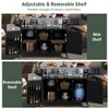 Sapphtopaz Outdoor Kitchen Island with Stainless Steel Top, Rolling Carts with Wheels & Doors, Kitchen Storage Cabinet for Kitchen, Dining Room - 2 of 4