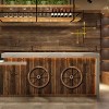 Slickblue Set of 2 Rustic Wooden Wagon Wheel Wall Decor, 24" Western Style Garden Accent for Home & Yard - 2 of 4
