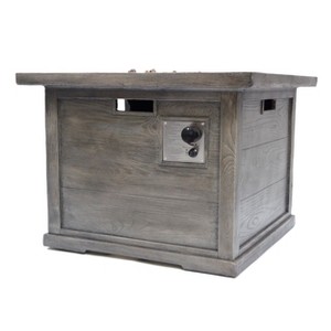 GDFStudio Ellesmere Outdoor 40,000 BTU Lightweight Concrete Square Fire Pit - 1 of 4