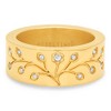 Steeltime Ladies posh tree of life ring in yellow with simulated diamonds accent - 2 of 4
