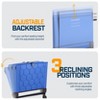 Folding Reclining Stadium Seat with Multiple Pockets, Anti-Slip Bottom, Bleacher Hooks, Adjustable Height - 3 of 4