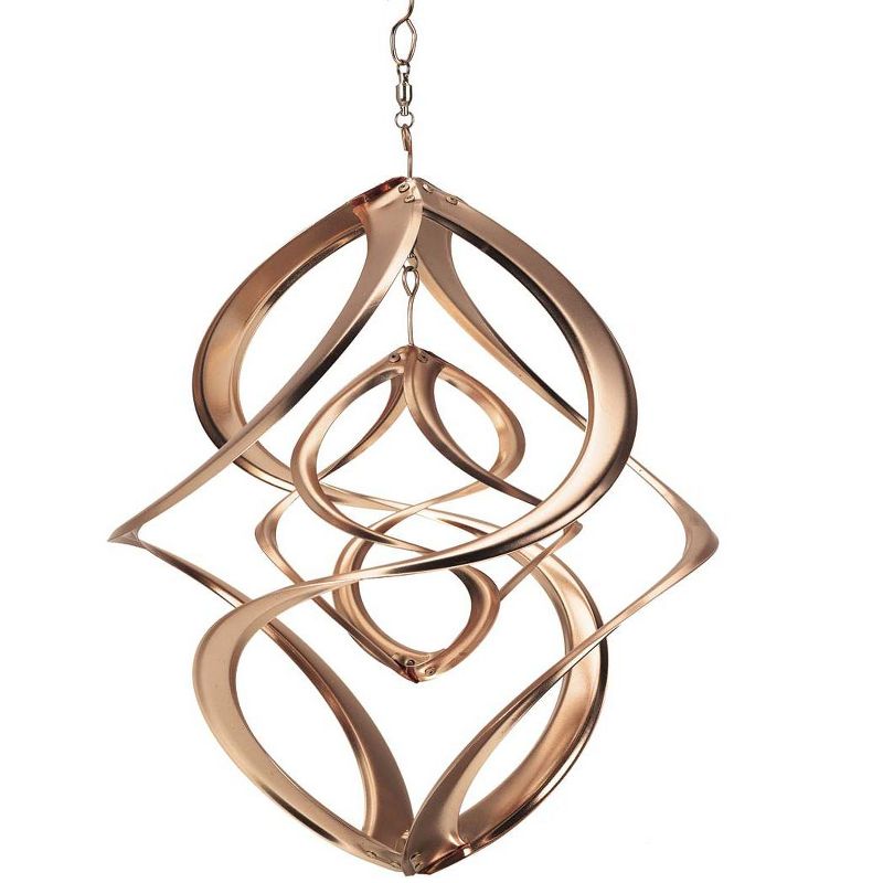 Wind & Weather Copper-Plated Dual Spiral Hanging Metal Wind Spinner, 1 of 4