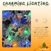 6FT Pre-Lit Snow Flocked Spruce Christmas Tree with Pine Cones, 403 Tips, Mixed PE/PVC Branches, 250 Multi-Color LED Lights, 11 Modes, Holiday Decor - 3 of 4