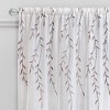 Kate Aurora Traditional Home 2 Pack Double Layered Embroidered Floral Sheer Curtains - 2 of 3