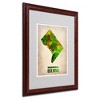 Trademark Fine Art -Naxart 'Washington D.C. Watercolor Map' Matted Framed Art - 2 of 4