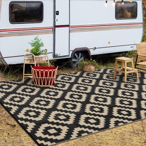 Acekool Outdoor Rug, Waterproof Reversible Foldable UV-Resistant Straw Mat for Patio Deck RV Balcony - 1 of 4