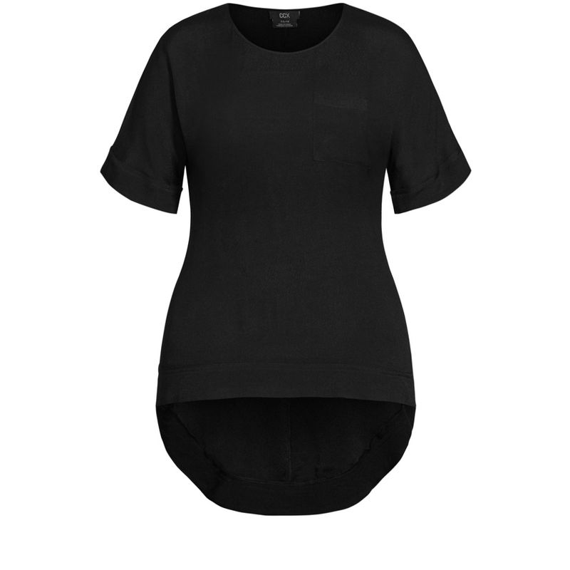 Women's Plus Size Easy Weekend Top - black | CCX, 3 of 4