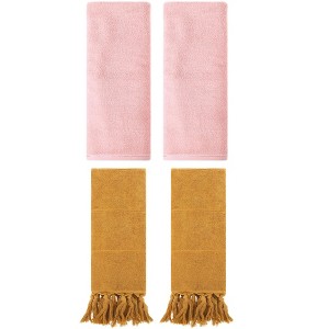 REGALWOVEN 4 Pcs Cotton Bathroom Hand Towels - 1 of 4