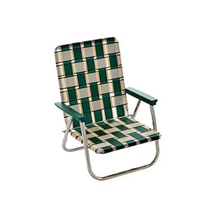 Lawn Chair USA Folding Aluminum Beach Webbed Chair - 1 of 4