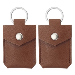 Unique Bargains Portable Genuine Leather Key Rings 2 Pcs - 1 of 4