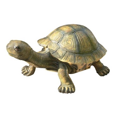 Large Multicolored Resin Tortoise Garden Sculpture