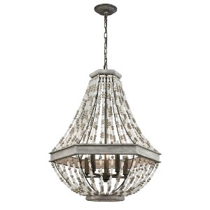 Elk Home Summerton 5 - Light Chandelier in  Washed Gray/Malted Rust - 1 of 4