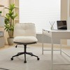360° Rolling Swive Elegant Design Computer Chair Oversize Seat Cirss Cross Chair with Wheels - 2 of 4