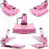 HOMDOX Heat Press 15" × 15" Digital Heat Up Fast & Even Pro Pull Out Lower Platen Slide Out Heat Transfer Sublimation mashine Pink - 4 of 4