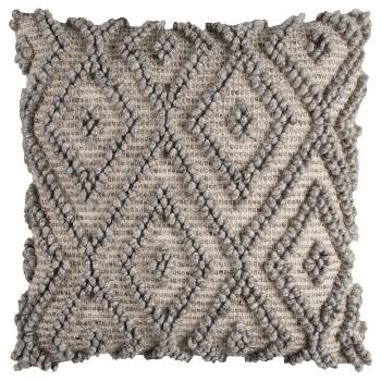 20"x20" Geometric Throw Pillow Natural/Gray - Rizzy Home