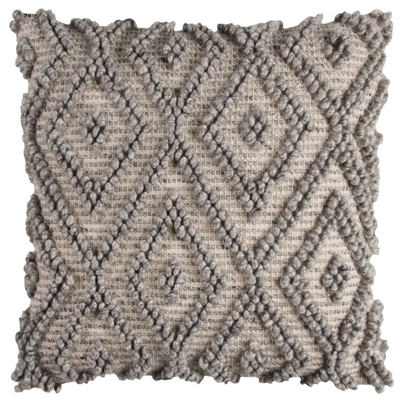 20&#34;x20&#34; Geometric Throw Pillow Natural/Gray - Rizzy Home, 1 of 5
