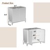 Bella Depot 33.07'' High Gloss 2-Door Buffet Sideboard Cabinet - 3 of 4