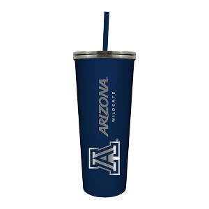 NCAA Arizona Wildcats 24oz Skinny Tumbler with Straw - 1 of 4