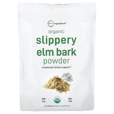 Micro Ingredients Organic Slippery Elm Bark Powder , 1 lb (454 g)