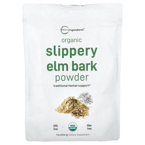 Micro Ingredients Organic Slippery Elm Bark Powder , 1 lb (454 g) - 1 of 2