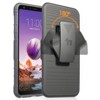 Nakedcellphone Combo for LG Stylo 5 - Ring Grip/Stand Case and Belt Clip Holster - Black - 3 of 4