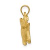 Black Bow Jewelry 14k Yellow Gold Satin Elephant with Tusks Pendant - 2 of 4