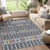 Washable Area Rug Vintage Trellis Accent Rugs Non Slip Rug Foldable Stain Resistant Geometric Low Pile Indoor Carpet for Bedroom Living Room - 3 of 4
