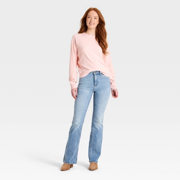 Sudadera con manga raglán y puños para mujer - Universal Thread™ rosa 3