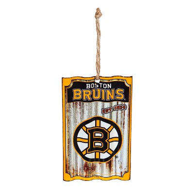 Evergreen Boston Bruins Corrugated Metal Ornament