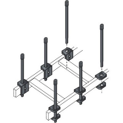 ladder rack cable retaining post - black