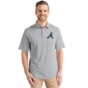 Atlanta Braves Cutter & Buck Virtue Eco Pique Recycled Mens Polo - 1 of 1