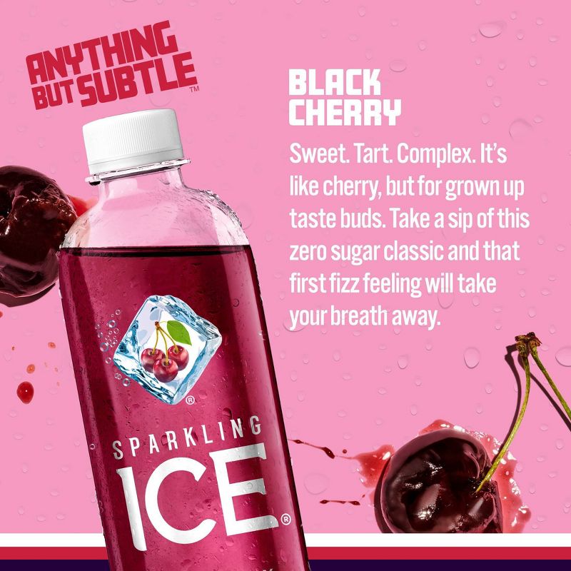 Sparkling Ice Black Cherry - 17 fl oz Bottle, 3 of 12
