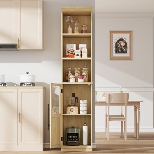COUCHETA 70" Bathroom Storage Cabinet with Door & Shelves, Slim Freestanding Tall Narrow Floor Cabinet for Small Space Kitchen Living Room - 1 of 4