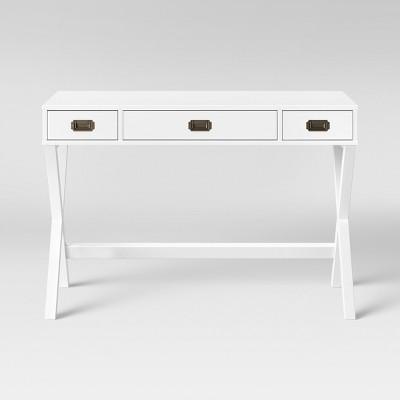 Campaign Wood Writing Desk with Drawers White - Threshold™