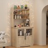 Jojoka Kitchen Pantry with Power Outlet,Bakers Rack With Storage Cabinet,Door and Storage Shelf - 2 of 4