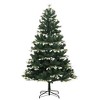 Aghana Digitals 70.9" Pre-Lit Flocked Christmas Tree with 300 Warm White LEDs, 8 Lighting Modes, - 4 of 4