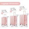 BEAFUP Set of 3 Luggage (20/24/28), Expandable Carry On with TSA Lock, 100% PC Hard Shell,Lightweight,Front Pocket and Spinner Wheels - 3 of 4