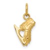 Black Bow Jewelry 14k Yellow Gold 3D Pair of Ice Skates Charms - 4 of 4
