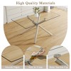 Lyngins 5-Piece Modern Tempered Glass Dining Set – Dining Table with Silver Fork-Shaped Legs & 4 PU Chairs, Kitchen Table Set for Dining Room - 3 of 4