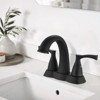 LunaLulink 2 Handle 4 Inch Centerset Bathroom Sink Faucet with Pop-Up Drain, Matte Black - 2 of 4