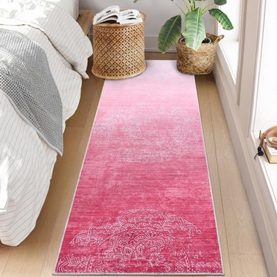 Washable Rug, Modern Abstract Area Rug Medallion Pattern Rugs, Stain Resistant Non-Slip Living Room Bedroom Area Rug
