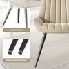 Sapphtopaz Modern Dining Chairs Set with Tufted Backrest Upholstered Kitchen Chair with Metal Legs High Chair for Dining Room, Living Room - 3 of 4
