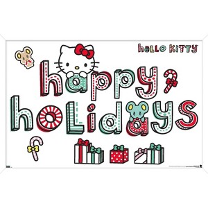 Trends International Hello Kitty: 17 Holiday - Happy Holidays Framed Wall Poster Prints - 1 of 4