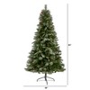 Nearly Natural 7-ft Snowed French Alps Mountain Pine Artificial Christmas Tree with 833 Bendable Branches and Pine Cones - 2 of 4