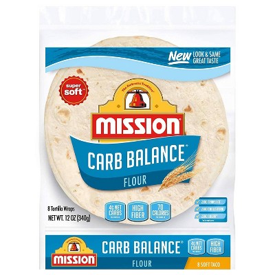 Mission Carb Balance Taco Size Soft flour Tortillas - 12oz/8ct