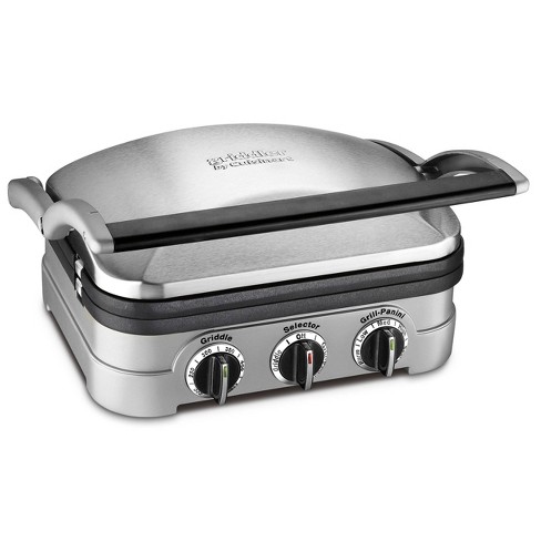 Cuisinart Griddle With Nonstick Waffle Maker Plates Stainless Steel Finish Grx 4nwafp Target